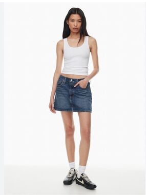 L.O.G.G. Light Blue Wash Denim Mini Skirt
